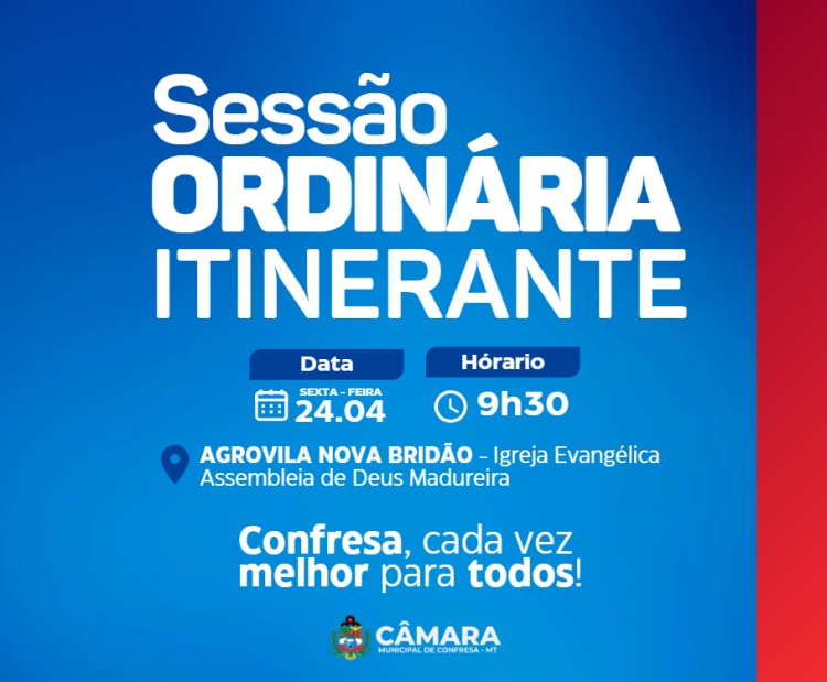 6ª Sessão Ordinária e 2ª Itinerante dessa vez realizada na Agrovila Nova Bridão