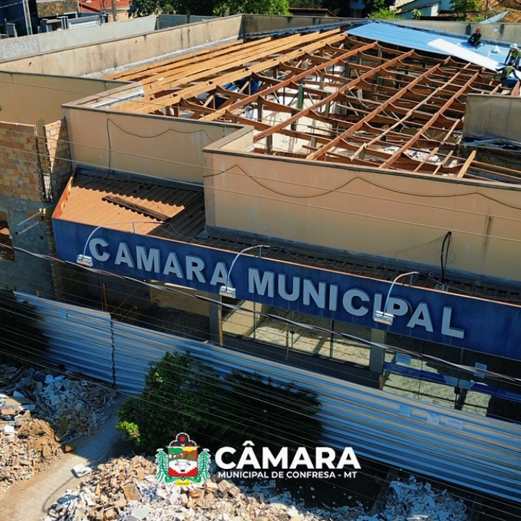 A obra de ampliação e reforma da Câmara Municipal segue avançando