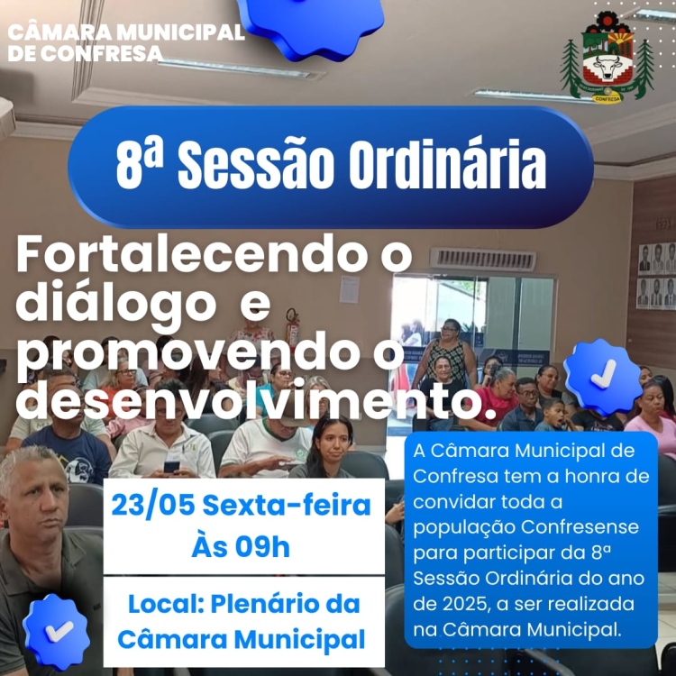 8ª SESSÃO ORDÍNARIA DO ANO DE 2025