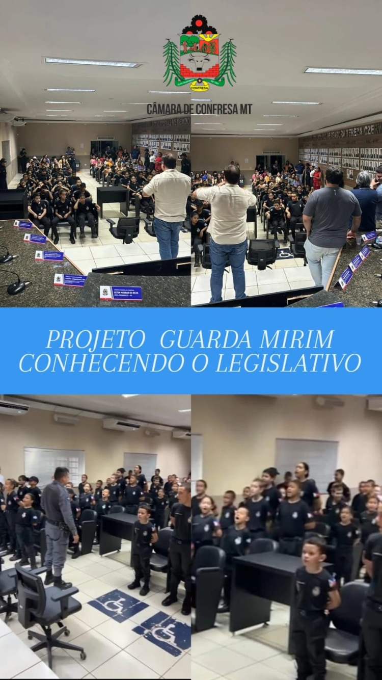 📚 Câmara Municipal de Confresa apoia o Projeto Guarda Mirim em momento de luz e esperança para nossas crianças! 👧👦✨